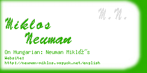 miklos neuman business card